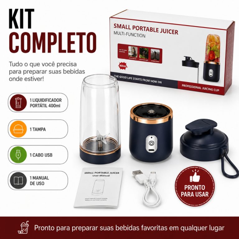 Mini liquidificador portátil USB 400 ml